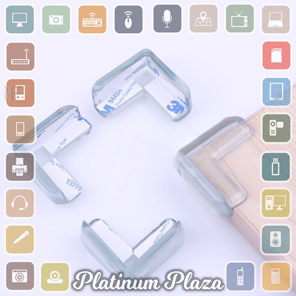 Silicone Bumper Pengaman Siku Sudut Meja 10 PCS - Transparent`EG6MUL-