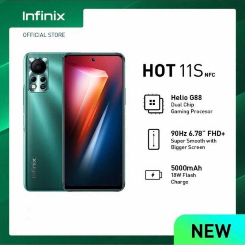 INFINIX HOT 11S NFC RAM 6/128 GB RESMI BNIB