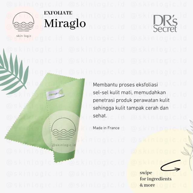 Dr's Secret Skincare MIRAGLO Exfoliator Kain Microfiber Penghilang Komedo
