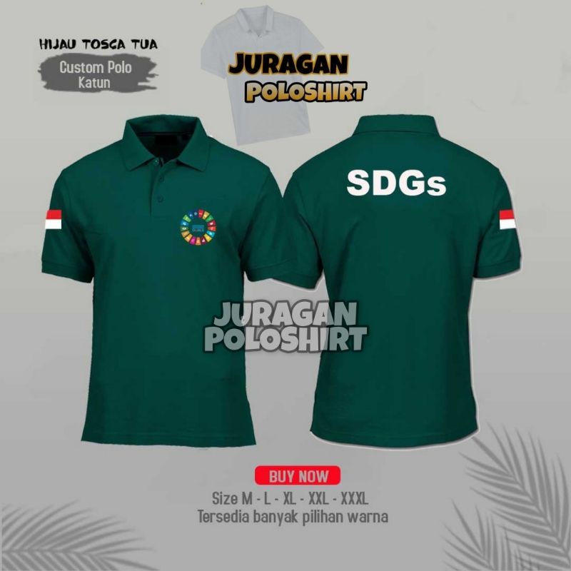 POLOSHIRT KEMENTERIAN DESA 02 - Kaos Polo SDGs Desa FREE NAMA DESA - BAJU POLO SDGs