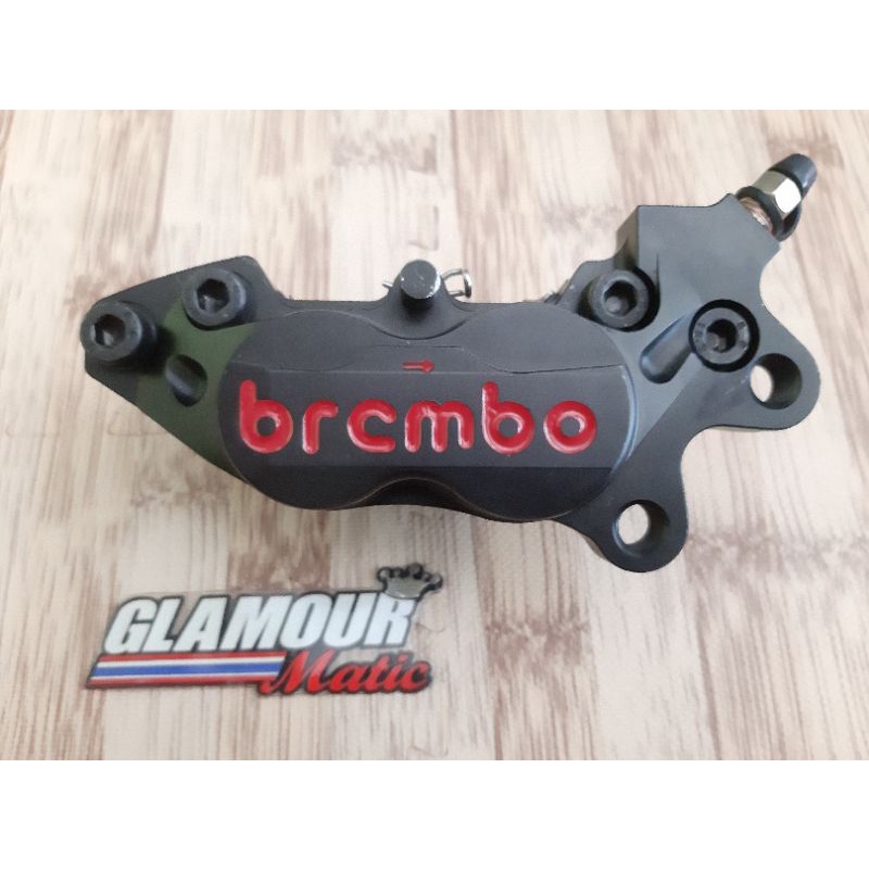 kaliper brembo 4p 1pin grade A10 thailand black edition . kaliper kanan