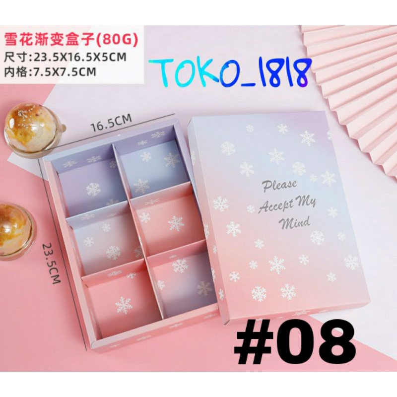 KOTAK MOONCAKE / BOX MOONCAKE / BOX KOTAK KUE IMLEK CNY SEKAT 6