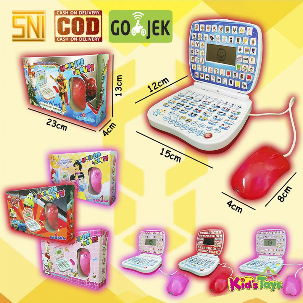Colony Mainan Anak Edukasi Belajar Laptop 4 Bahasa LED Colony Mainan Anak Edukasi Belajar Laptop 4 Bahasa LED