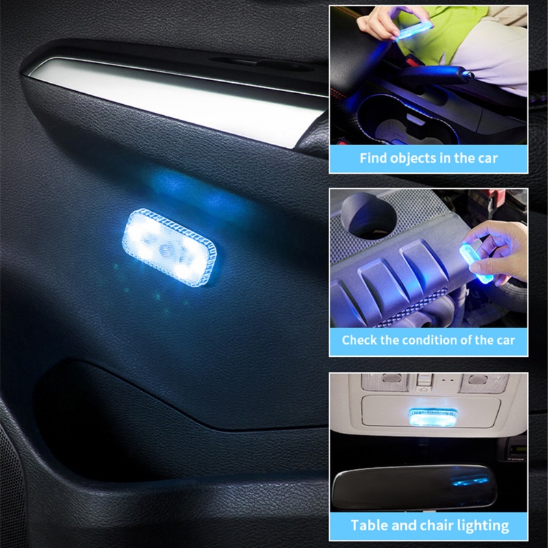 Lampu Interior Mobil Dome Finger Touch Sensor Lampu Baca 5V LED Lampu Malam Mobil Lampu Ambient Mini USB Charging Port 6led
