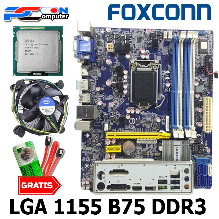 Mobo Intel soket LGA 1155 B75 Foxconn