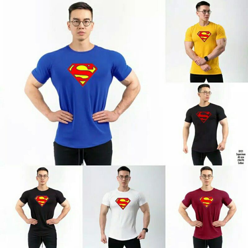 SALE KAOS BAJU FITNESS GYM SUPERMAN