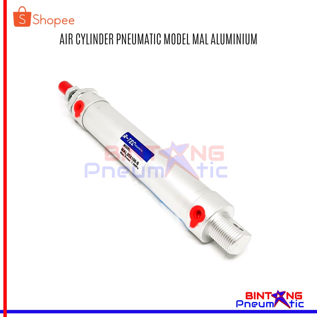 

MAL 25x100-S AIR CYLINDER PNEUMATIC R-TEC ALUMINIUM TUBE