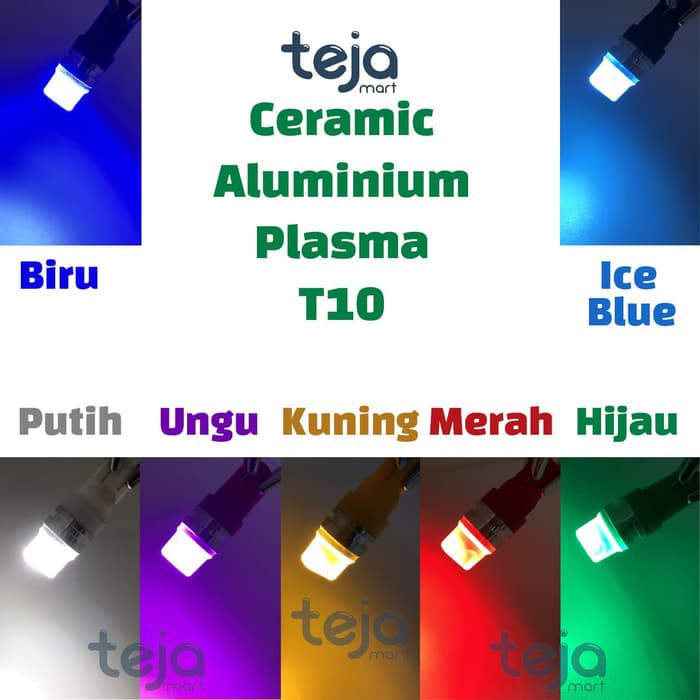 Lampu LED T10 Ceramic/Keramik Plasma Sein Senja Aluminium Mobil Motor