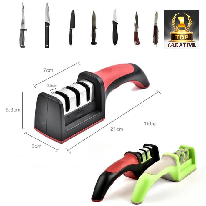 ORIGINAL Alat Pengasah Pisau Swifty Sharp Knife Sharpener Asahan Manual Efektif 3 STEP