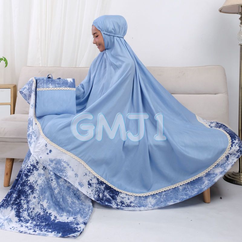 [GMJ1].MUKENA BALI RAYON JUMBO RENDA RAMPEL TIEDYE SALSABILA