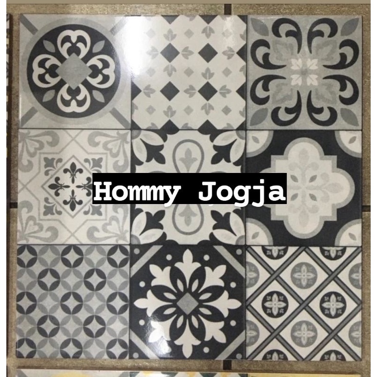 keramik 40x40 lantai dinding teras glossy mengkilap licin artemis grey