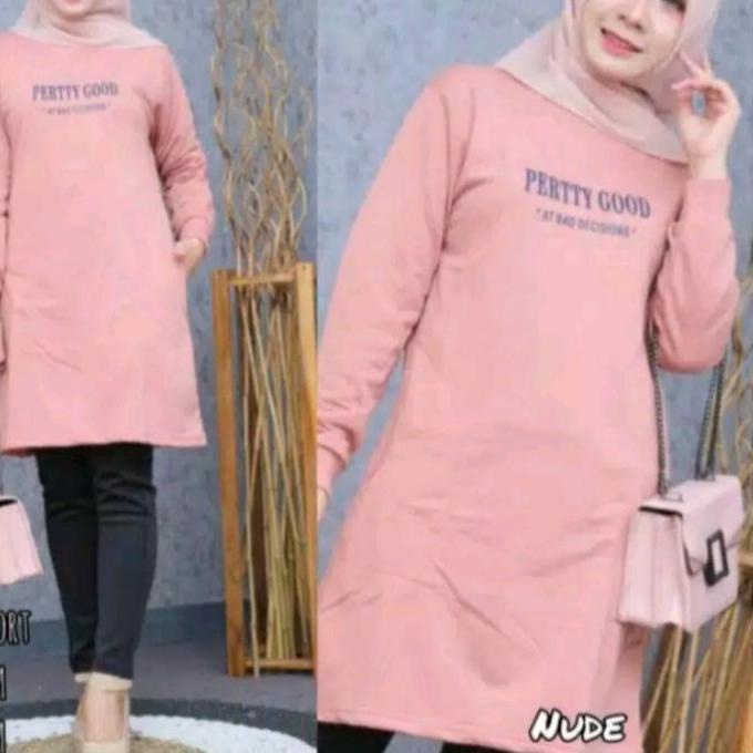 Tunik kaos babyTerry impor premium.tunik muslim wanita.tunik wanita / Atasan import cewek / Tunik Ce