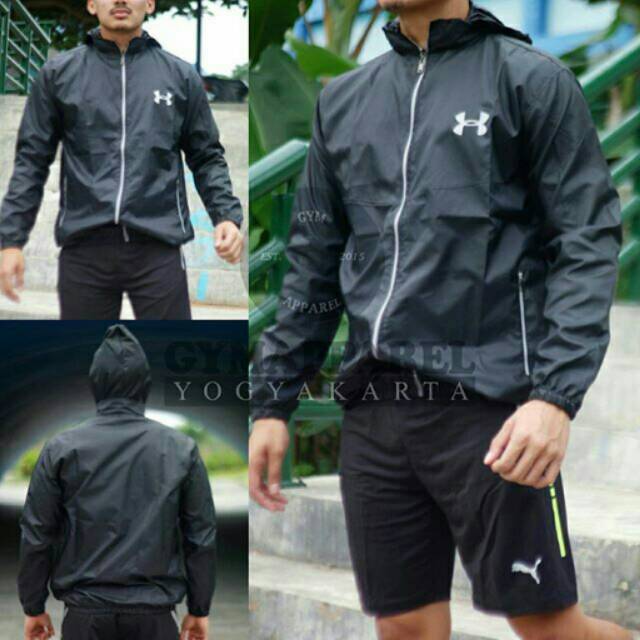  Jaket  Parasut jumper jaket  lari  Under armour 