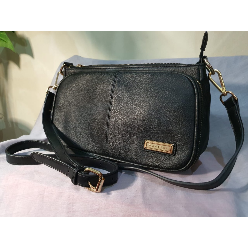 Tas Selempang Safitri Bag Wanita Hitam Cream Impor Elegan Mewah - Fido Collection
