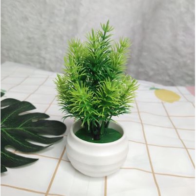 LDS Pot54 Rumput Mini Bunga Rumput Artifisial Plastik Pot Tumbuhan Plastik Flowers Potted Ornaments Decoration