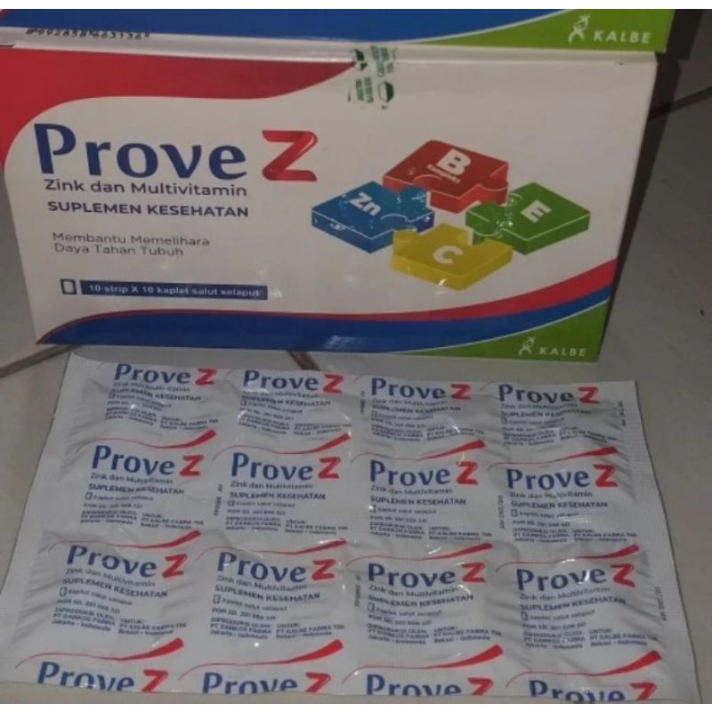 PROVE Z/MULTIVITAMIN/VITAMIN/VITAMIN C DAN ZINK/ 1 STREP ISI 10 TABLET