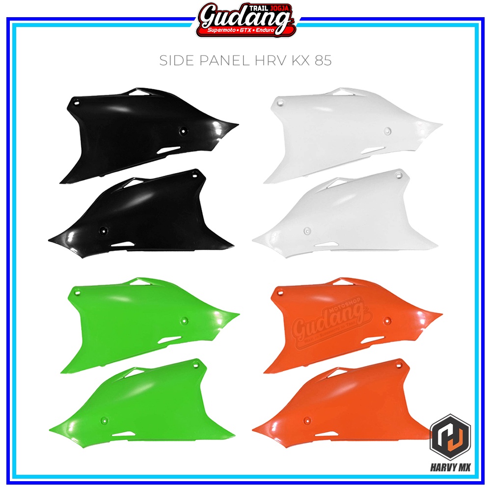 Side Panel Cover Sayap Belakang Tutup Body Belakang HRV KX 85 Hijau Hitam Orange Putih