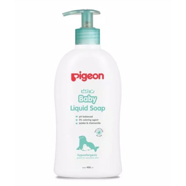 PIGEON Liquid Soap 400Ml Pump - Paraben Free / Sabun Bayi