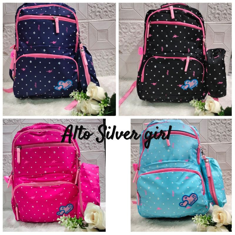 Tas Ransel Siver Girl//Ransel alto//tas sekolah