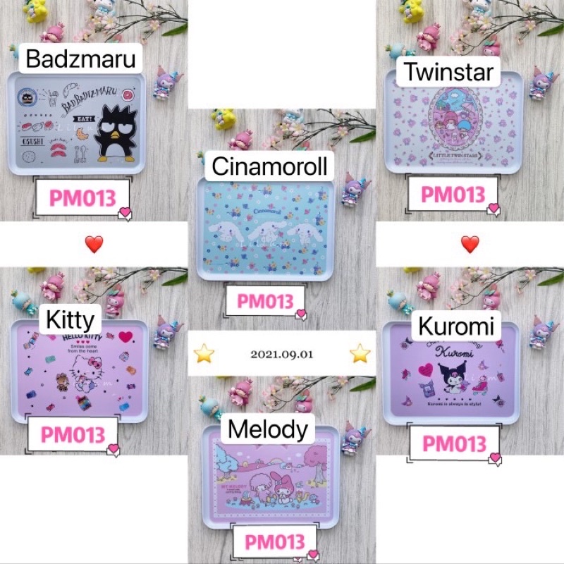 Nampan karakter sanrio kitty PM013 PM012 tray melamin melody kuromi