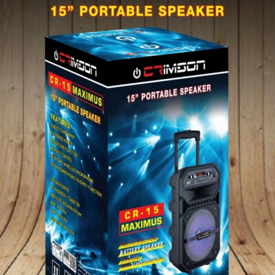 Speaker aktif portable meeting wireless crimson cr 15 maximus