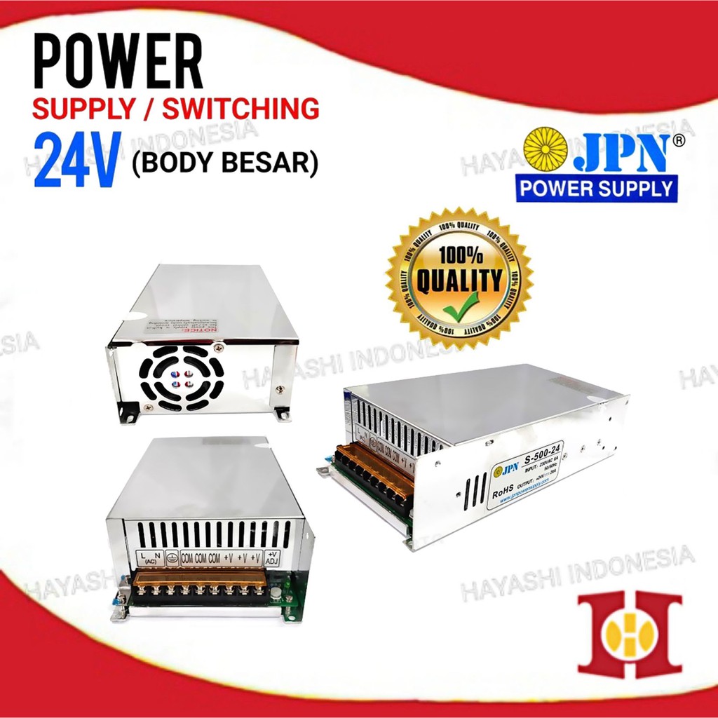 Adaptor Power Supply Switching 24V DC 15A 20A 25A CCTV LED Relay PLC