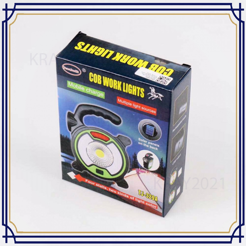 TaffLED Senter LED Lantera Camping COB Solar Panel Lights - TJ-329A