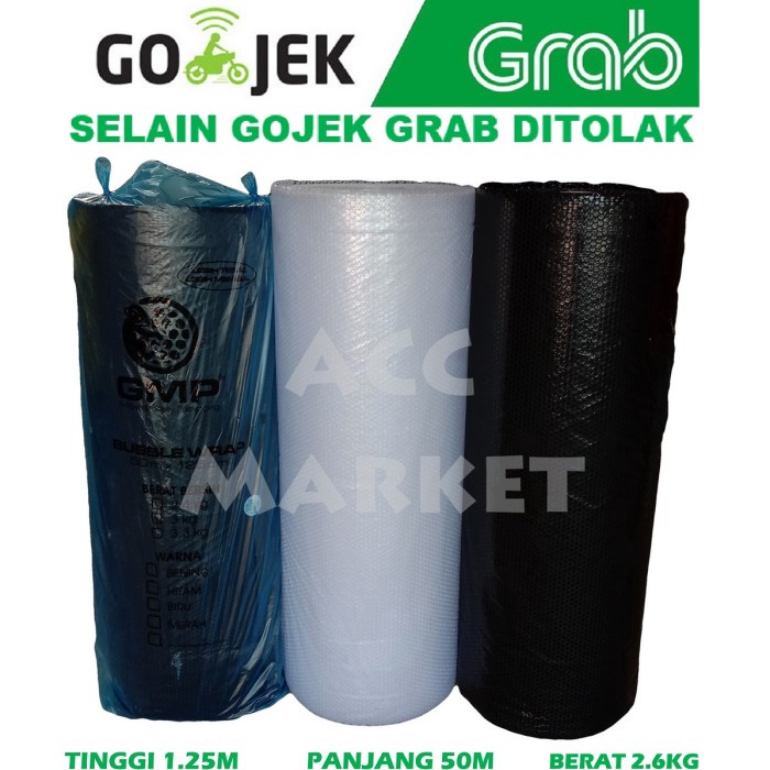 

Ginger- Bubble Wrap Roll 50m x 125cm Plastik Buble Packing - GMP 2.6KG HITAM