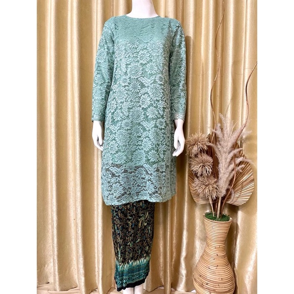 Kebaya Tunik Brokat S-5L| Kebaya Jumbo Ld130|Kebaya Brokat Jumbo|Kebaya Brokat Kondangan|Kebaya Brok