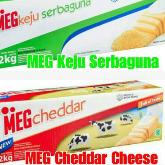 

Termurah Keju MEG Cheddar Chedar Cedar Serbaguna Cheese 2kg 2 Kg Megkeju grosir