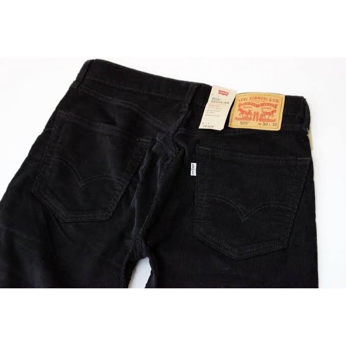{vtubestore} Levis 505 Reguler Fit Black Corduroy 505-1396 - 30 Limited