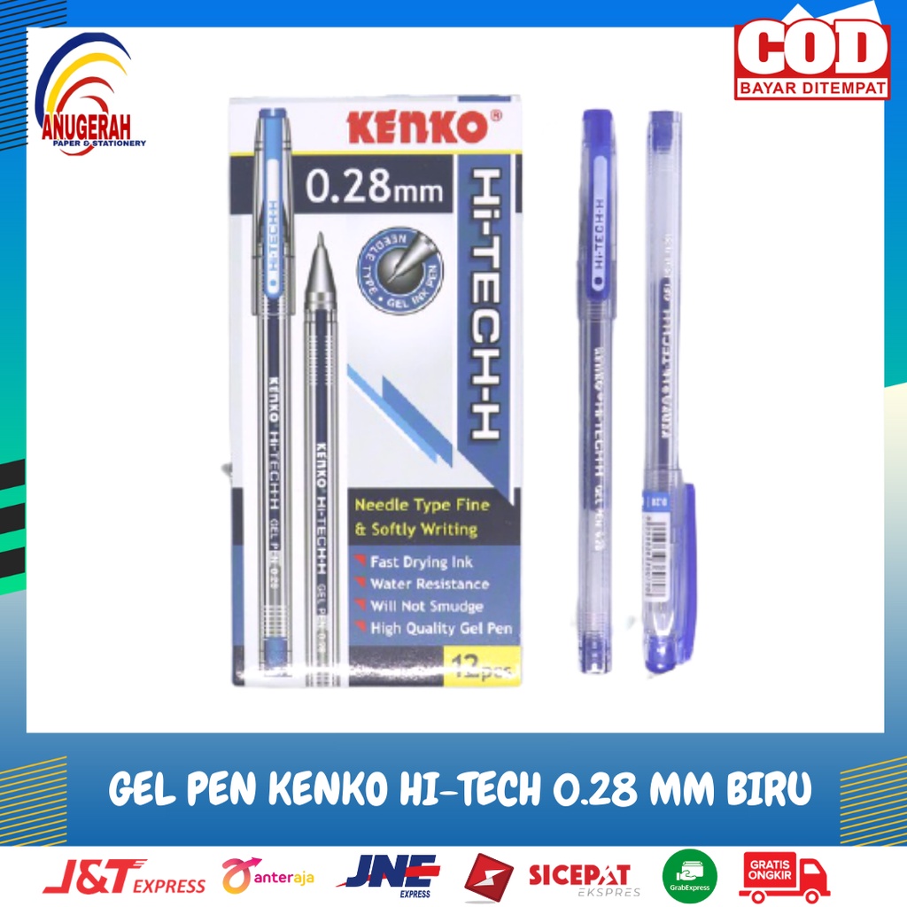 

GEL PEN KENKO HI-TECH 0.28 MM BIRU (PCS)