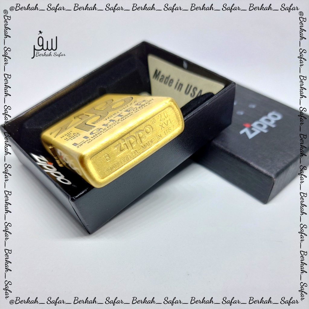 Korek Zippo Gold Matte Grafir Zippo Lighter Premium Grade Ori - Free Box