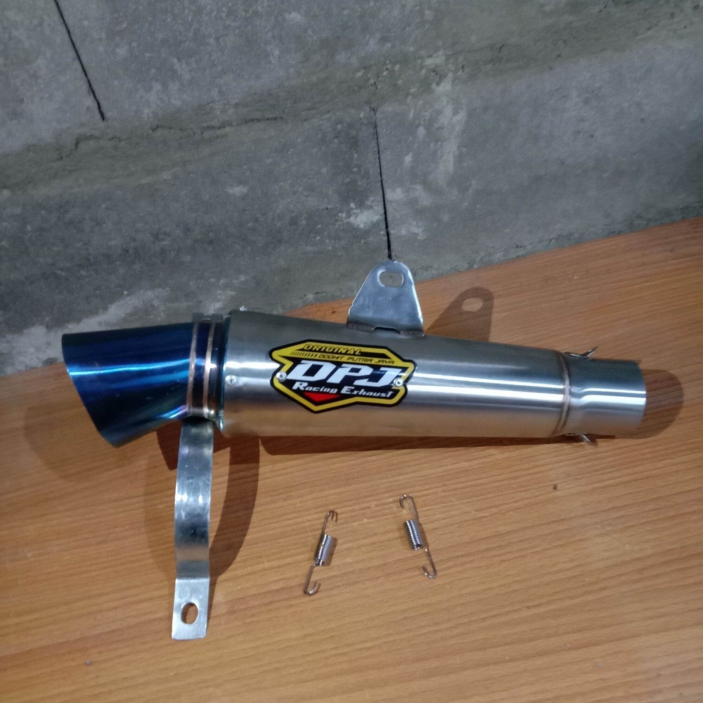Knalpot Balap Knalpot Drag knalpot racing DPJ corong blue segi 6 sarangan setengah suara engker heli