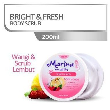 MARINA UV WHITE BODY SCRUB / LULUR - 200ML