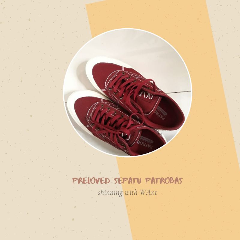 PRELOVED SEPATU PATROBAS EQUIP MAROON SIZE 39