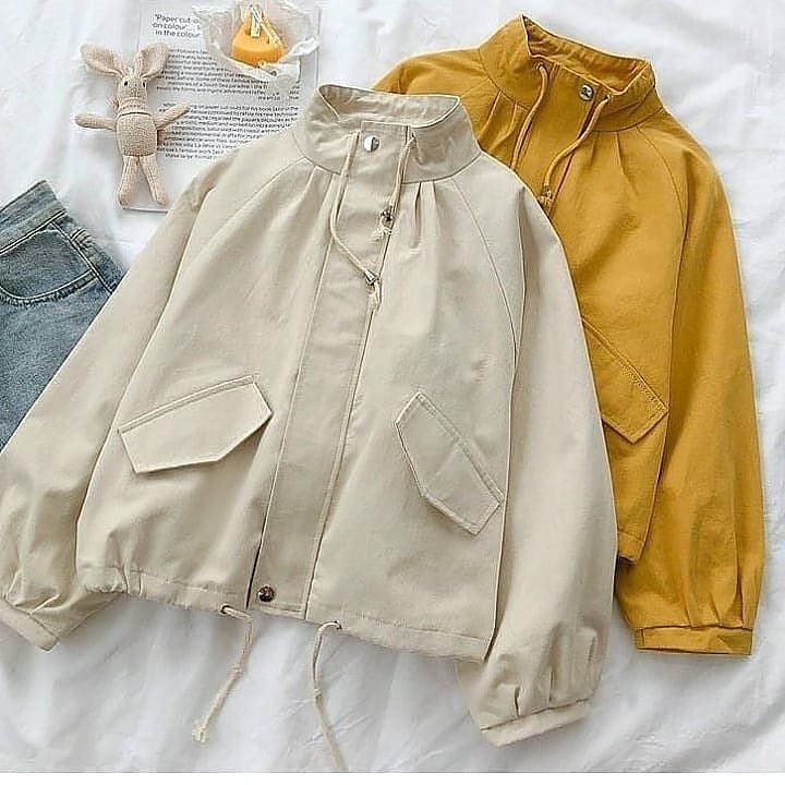 [AS]OUTFIT TERBARU Zhada jaket wanita terbaru 2021 / jaket kanvas wanita korea / jaket bomber wanita