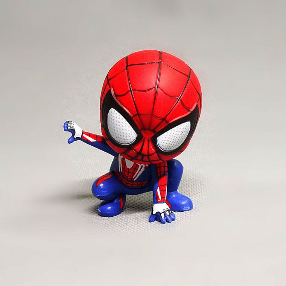 Needway  Gifts Figurine Model Cute Toy Figures Spiderman Action Figures For Kids Miniatures Anime Cartoon Collectible Model Marvel Hero Doll Ornaments