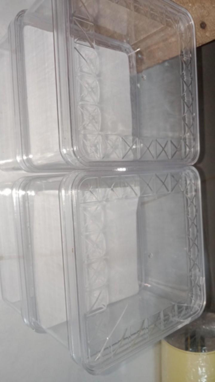 Ready Gojek Toples Ecer Tempat Kue Kering Plastik Nastar Coklat Kotak 250 Gram -300 Gram Mika Bening