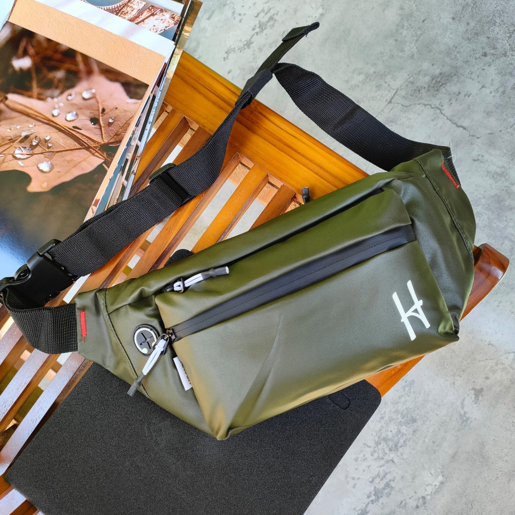 Tas waistbag heavy waterproof pnck-1038 . Waistbag tahan air . Tas pinggang - Tas Selempang Tahan Air Heavy