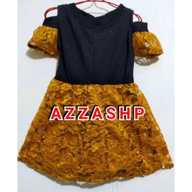 DRESS BROKAT SABRINA ANAK UMUR 1-3 THN