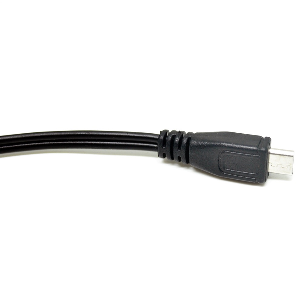 Kabel Splitter Micro USB ke AUX 3.5mm  USB Male - V835 - Black