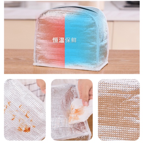 Tas Bekal Makan Resleting Lunch Cooler Bag Tote Bag Tas bekal Anti Panas