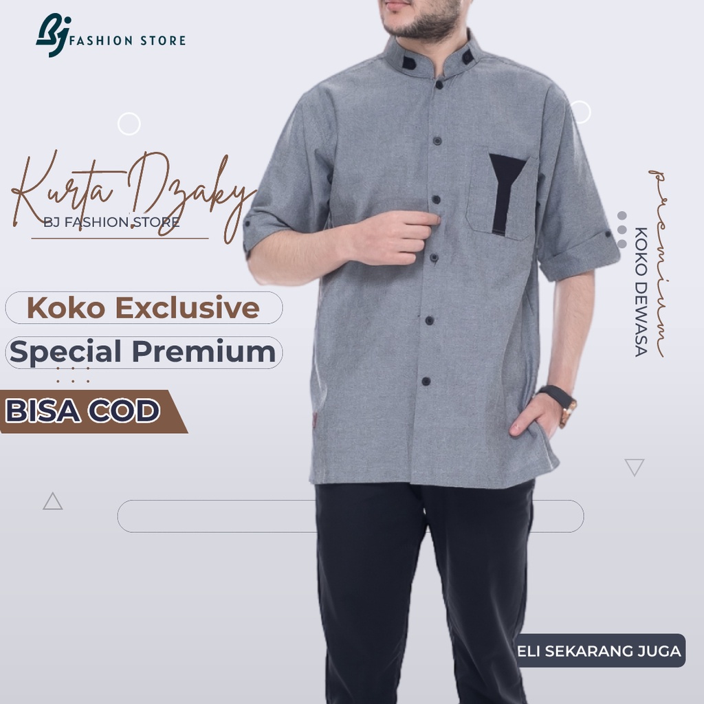 Baju Koko Pria Kurta Laki Laki Dewasa Lengan Pendek Terbaru 2022 Baju Kokoh Muslim Pria Orang Tua Ba