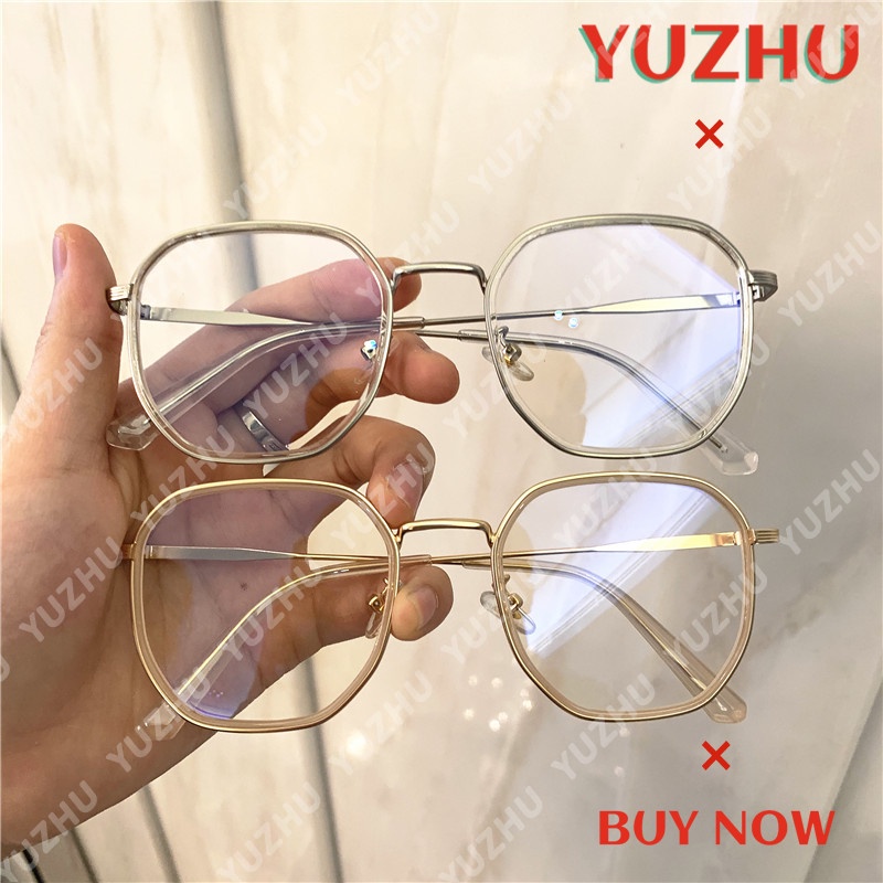 (YUZHU) TERSEDIA &amp; COD Frame Kacamata Anti Radiasi Wanita Korea Gaya Besi Frame Anti Biru Light Eyeglasses for Women