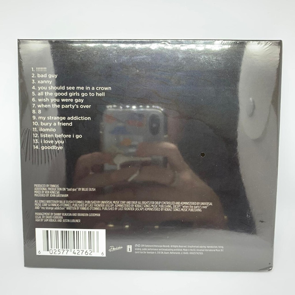 CD Billie Eilish when we all fall asleep where do we go Original Album