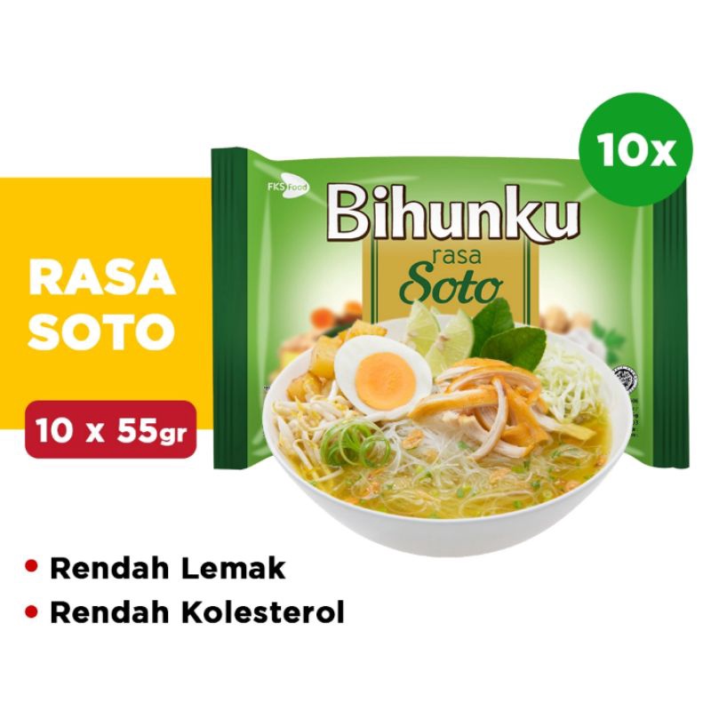 

Paket Bihunku soto isi 10bungkus / Bihunku rasa soto