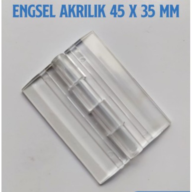 Engsel Akrilik 45 x 35 mm Transparan Hinge Acrylic 45x35mm Ukuran 4 cm Bening