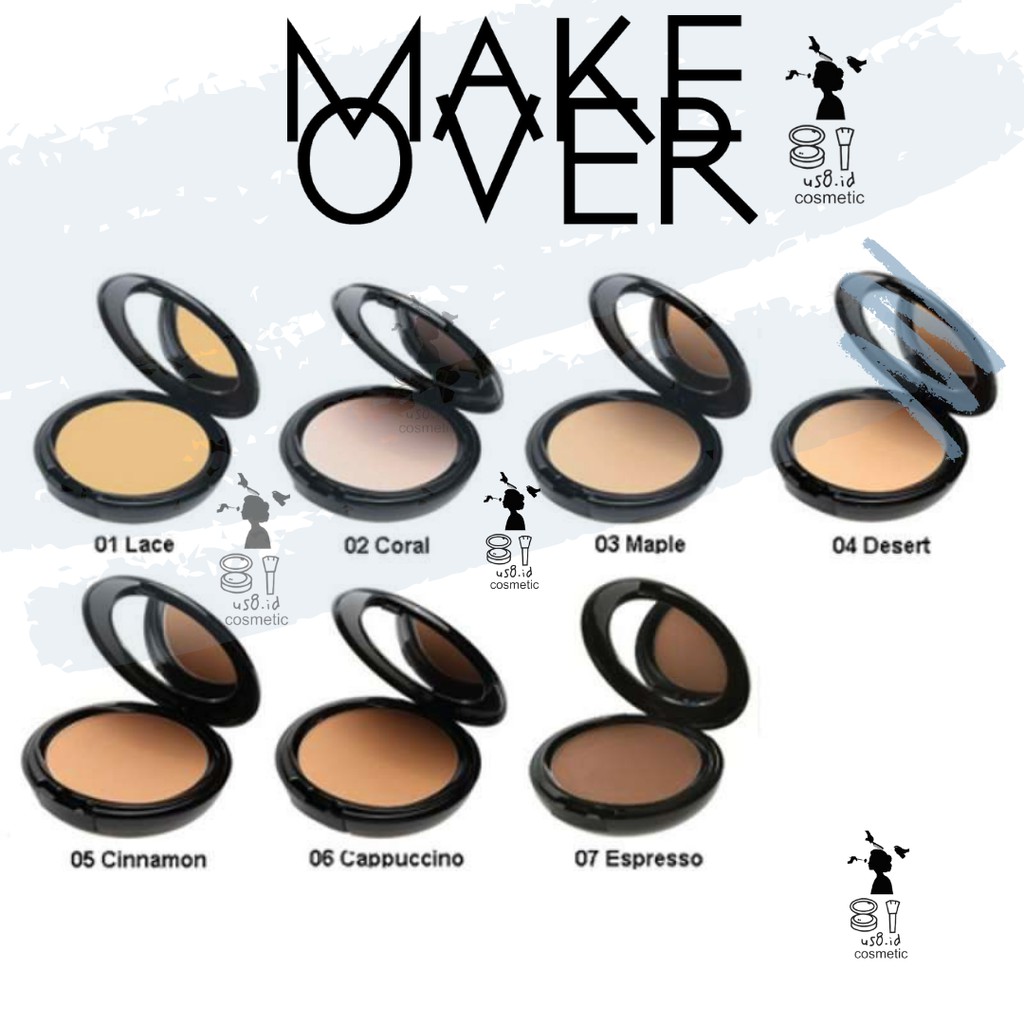 SALEEE Makeover 100% ORI ||  Make Over Perfect Cover Two Way Cake SPF 15 12g (bedak padat)