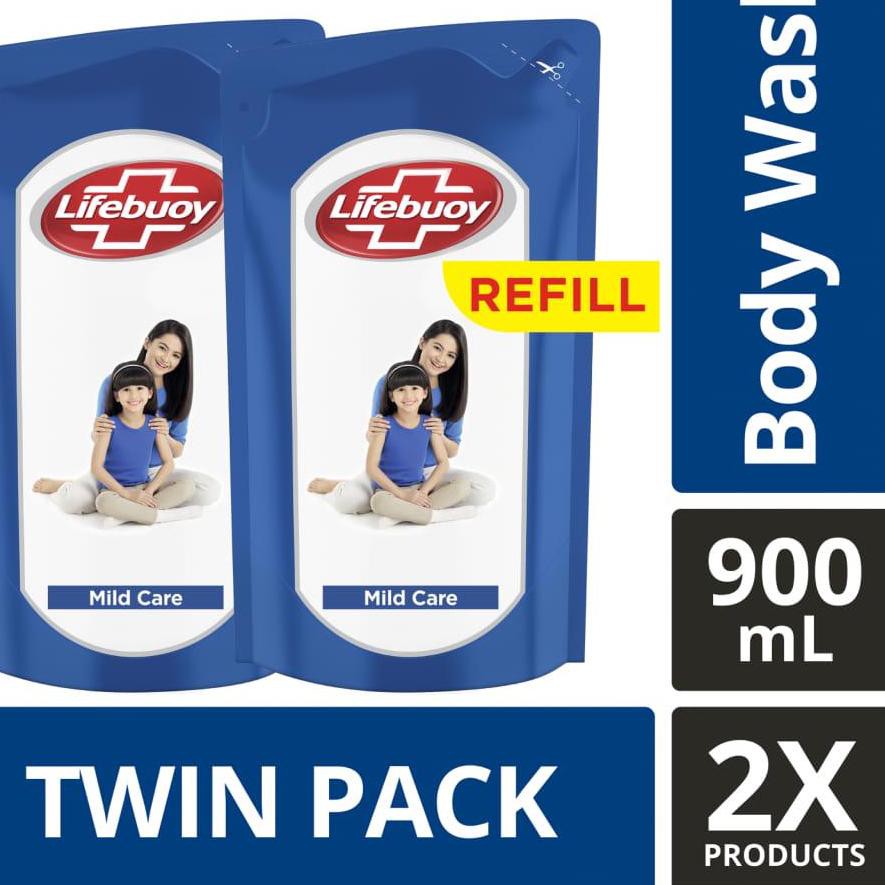 [KODE 617] Lifebuoy Sabun Cair Mild Care Refill 900 ml - Twin Pack TERMURAH